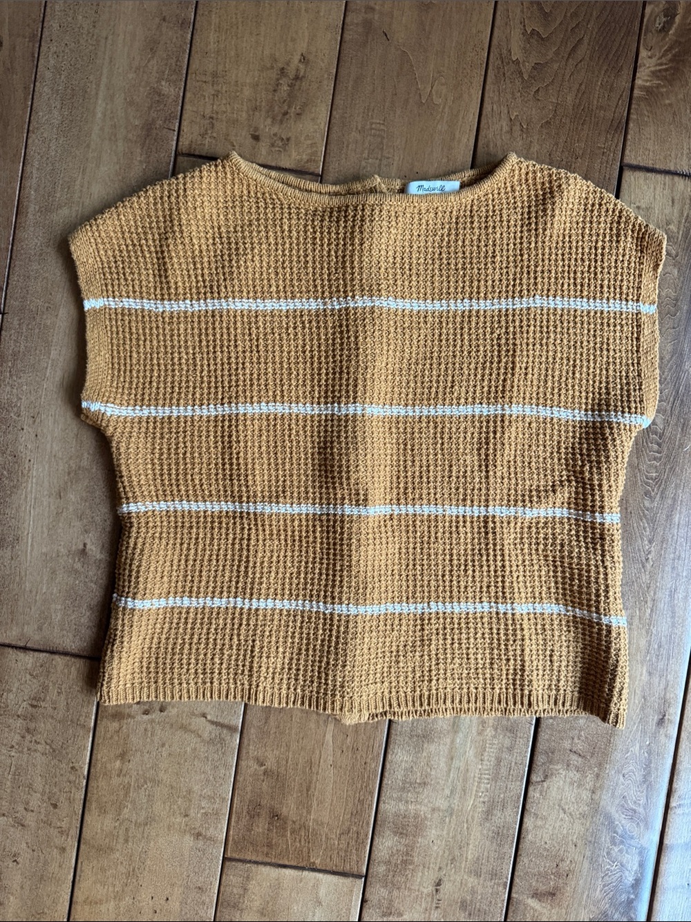 Madewell Golden Yellow Striped Knit Top